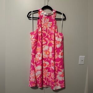 Lilly Pulitzer Alli Swing Dress Beachy Blooms Prosecco Pink